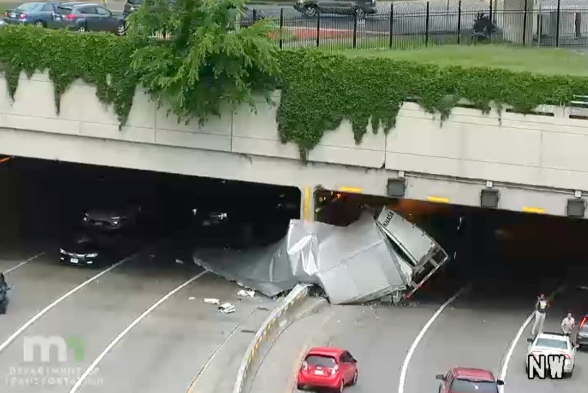 VIDEO: Semi Hauling Ammo Crashes in Lowry Tunnel